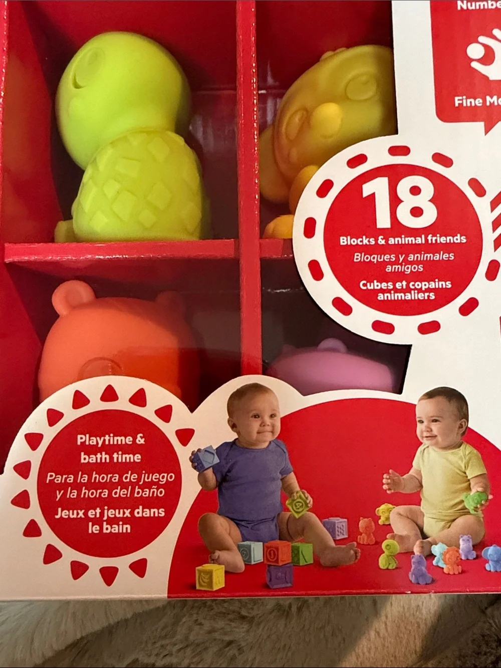 Bright Starts Cubes & Cuties™ Colorful Numbered Stacking Blocks - Multicolor